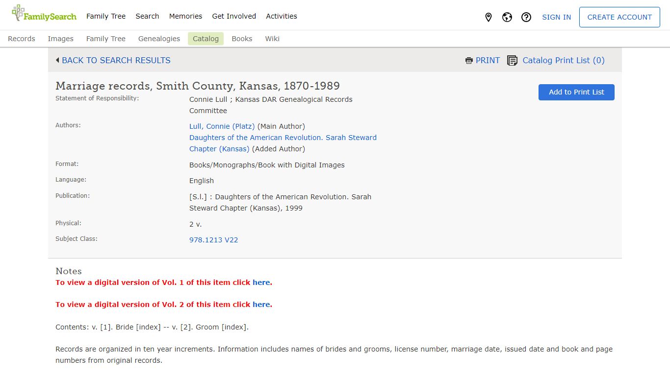 Marriage records, Smith County, Kansas, 1870-1989 - FamilySearch